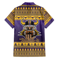 Viking-Inspired Football Christmas Family Matching Off Shoulder Maxi Dress and Hawaiian Shirt Valhalla-la Viking Warrior - Wonder Print Shop