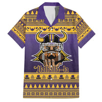 Viking-Inspired Football Christmas Family Matching Off Shoulder Short Dress and Hawaiian Shirt Valhalla-la Viking Warrior - Wonder Print Shop