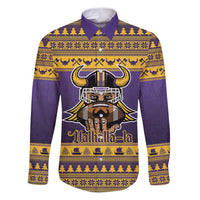 Viking-Inspired Football Christmas Family Matching Puletasi and Hawaiian Shirt Valhalla-la Viking Warrior - Wonder Print Shop