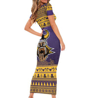 Viking-Inspired Football Christmas Family Matching Short Sleeve Bodycon Dress and Hawaiian Shirt Valhalla-la Viking Warrior - Wonder Print Shop