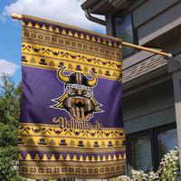 Viking-Inspired Football Christmas Garden Flag Valhalla-la Viking Warrior - Wonder Print Shop