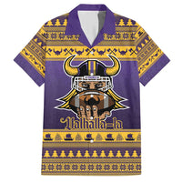Viking-Inspired Football Christmas Hawaiian Shirt Valhalla-la Viking Warrior - Wonder Print Shop