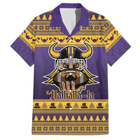 Viking-Inspired Football Christmas Hawaiian Shirt Valhalla-la Viking Warrior - Wonder Print Shop