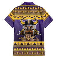 Viking-Inspired Football Christmas Hawaiian Shirt Valhalla-la Viking Warrior - Wonder Print Shop