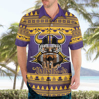 Viking-Inspired Football Christmas Hawaiian Shirt Valhalla-la Viking Warrior - Wonder Print Shop