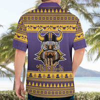 Viking-Inspired Football Christmas Hawaiian Shirt Valhalla-la Viking Warrior - Wonder Print Shop