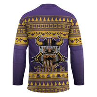 Viking-Inspired Football Christmas Hockey Jersey Valhalla-la Viking Warrior - Wonder Print Shop