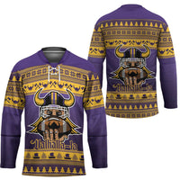Viking-Inspired Football Christmas Hockey Jersey Valhalla-la Viking Warrior - Wonder Print Shop