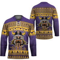 Viking-Inspired Football Christmas Hockey Jersey Valhalla-la Viking Warrior - Wonder Print Shop