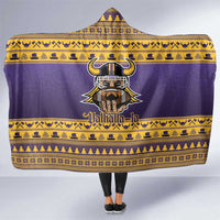 Viking-Inspired Football Christmas Hooded Blanket Valhalla-la Viking Warrior - Wonder Print Shop