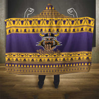 Viking-Inspired Football Christmas Hooded Blanket Valhalla-la Viking Warrior - Wonder Print Shop