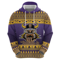 Viking-Inspired Football Christmas Hoodie Valhalla-la Viking Warrior - Wonder Print Shop