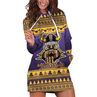 Viking-Inspired Football Christmas Hoodie Dress Valhalla-la Viking Warrior - Wonder Print Shop