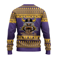 Viking-Inspired Football Christmas Ugly Christmas Sweater Valhalla-la Viking Warrior - Wonder Print Shop