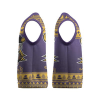 Viking-Inspired Football Christmas Knitted V-Neck Vest Valhalla-la Viking Warrior - Wonder Print Shop