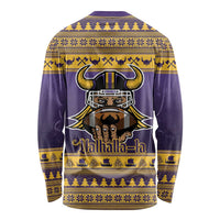 Viking-Inspired Football Christmas Long Sleeve Shirt Valhalla-la Viking Warrior - Wonder Print Shop