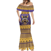 Viking-Inspired Football Christmas Mermaid Dress Valhalla-la Viking Warrior - Wonder Print Shop