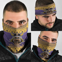 Viking-Inspired Football Christmas Neck Gaiter Valhalla-la Viking Warrior - Wonder Print Shop