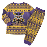 Viking-Inspired Football Christmas Pajama Set Valhalla-la Viking Warrior - Wonder Print Shop