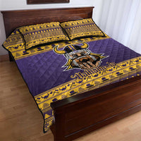 Viking-Inspired Football Christmas Quilt Bed Set Valhalla-la Viking Warrior - Wonder Print Shop