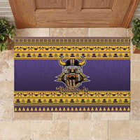Viking-Inspired Football Christmas Rubber Doormat Valhalla-la Viking Warrior - Wonder Print Shop