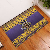 Viking-Inspired Football Christmas Rubber Doormat Valhalla-la Viking Warrior - Wonder Print Shop