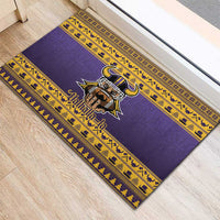 Viking-Inspired Football Christmas Rubber Doormat Valhalla-la Viking Warrior - Wonder Print Shop