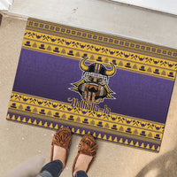 Viking-Inspired Football Christmas Rubber Doormat Valhalla-la Viking Warrior - Wonder Print Shop