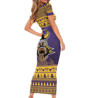 Viking-Inspired Football Christmas Short Sleeve Bodycon Dress Valhalla-la Viking Warrior - Wonder Print Shop