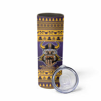 Viking-Inspired Football Christmas Skinny Tumbler Valhalla-la Viking Warrior - Wonder Print Shop