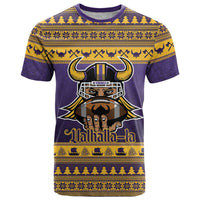 Viking-Inspired Football Christmas T Shirt Valhalla-la Viking Warrior - Wonder Print Shop