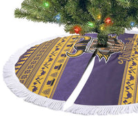 Viking-Inspired Football Christmas Tree Skirt Valhalla-la Viking Warrior - Wonder Print Shop