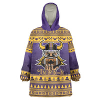 Viking-Inspired Football Christmas Wearable Blanket Hoodie Valhalla-la Viking Warrior - Wonder Print Shop