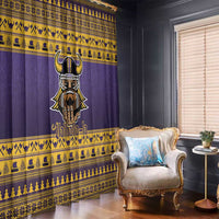 Viking-Inspired Football Christmas Window Curtain Valhalla-la Viking Warrior - Wonder Print Shop