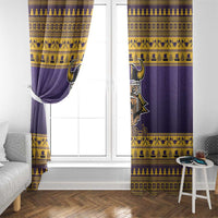 Viking-Inspired Football Christmas Window Curtain Valhalla-la Viking Warrior - Wonder Print Shop