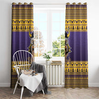Viking-Inspired Football Christmas Window Curtain Valhalla-la Viking Warrior - Wonder Print Shop
