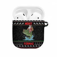 Merry Fishmas Santa Riding Bass AirPods Case Funny Christmas - Wonder Print Shop