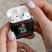 Merry Fishmas Santa Riding Bass AirPods Case Funny Christmas - Wonder Print Shop