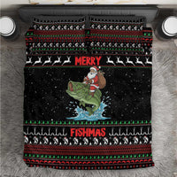 Merry Fishmas Santa Riding Bass Bedding Set Funny Christmas - Wonder Print Shop