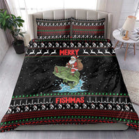 Merry Fishmas Santa Riding Bass Bedding Set Funny Christmas - Wonder Print Shop