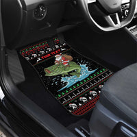 Merry Fishmas Santa Riding Bass Personalized Car Mats Funny Christmas - Wonder Print Shop