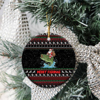 Merry Fishmas Santa Riding Bass Ceramic Ornament Funny Christmas - Wonder Print Shop