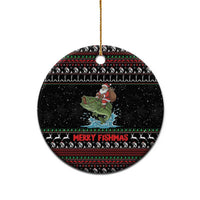 Merry Fishmas Santa Riding Bass Ceramic Ornament Funny Christmas - Wonder Print Shop