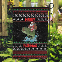 Merry Fishmas Santa Riding Bass Garden Flag Funny Christmas - Wonder Print Shop