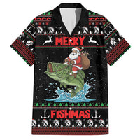 Merry Fishmas Santa Riding Bass Personalized Hawaiian Shirt Funny Christmas - Wonder Print Shop