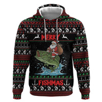 Merry Fishmas Santa Riding Bass Personalized Hoodie Funny Christmas - Wonder Print Shop