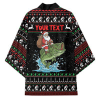 Merry Fishmas Santa Riding Bass Personalized Kimono Funny Christmas - Wonder Print Shop