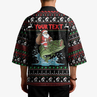 Merry Fishmas Santa Riding Bass Personalized Kimono Funny Christmas - Wonder Print Shop