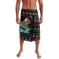 Merry Fishmas Santa Riding Bass Personalized Lavalava Funny Christmas - Wonder Print Shop