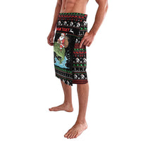 Merry Fishmas Santa Riding Bass Personalized Lavalava Funny Christmas - Wonder Print Shop